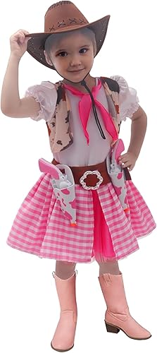 Miniatura 3 de Disfraz de vaquera para niñas, disfraces de Halloween, disfraz de niña occidental, juego de rol de vaquera con bandana, sombrero de vaquero