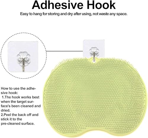 Miniatura 4 de JIANGLAI Masajeador de pies de ducha, limpiador de pies con ventosas antideslizantes, mejora la circulación, alivia el cansancio y el dolor (verde