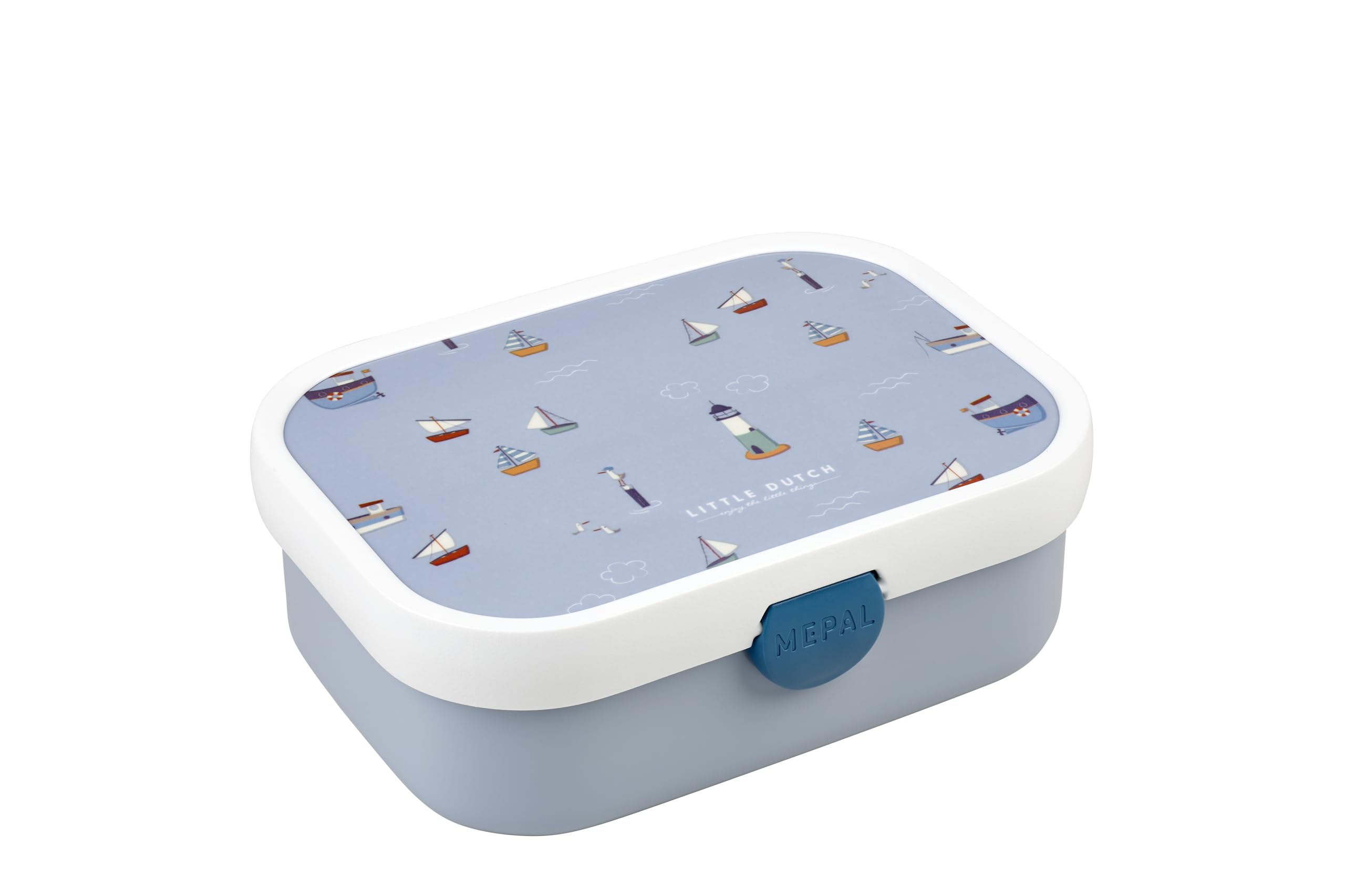 Mepal Pudełko na Lunch dla Dzieci, Pudełko Bento, Pudełko na Przekąski z Zapięciem na Klips, Bez Bpa, Nadaje Się do Mycia w Zmywarce, 750 Ml, Zatoka Marynarzy