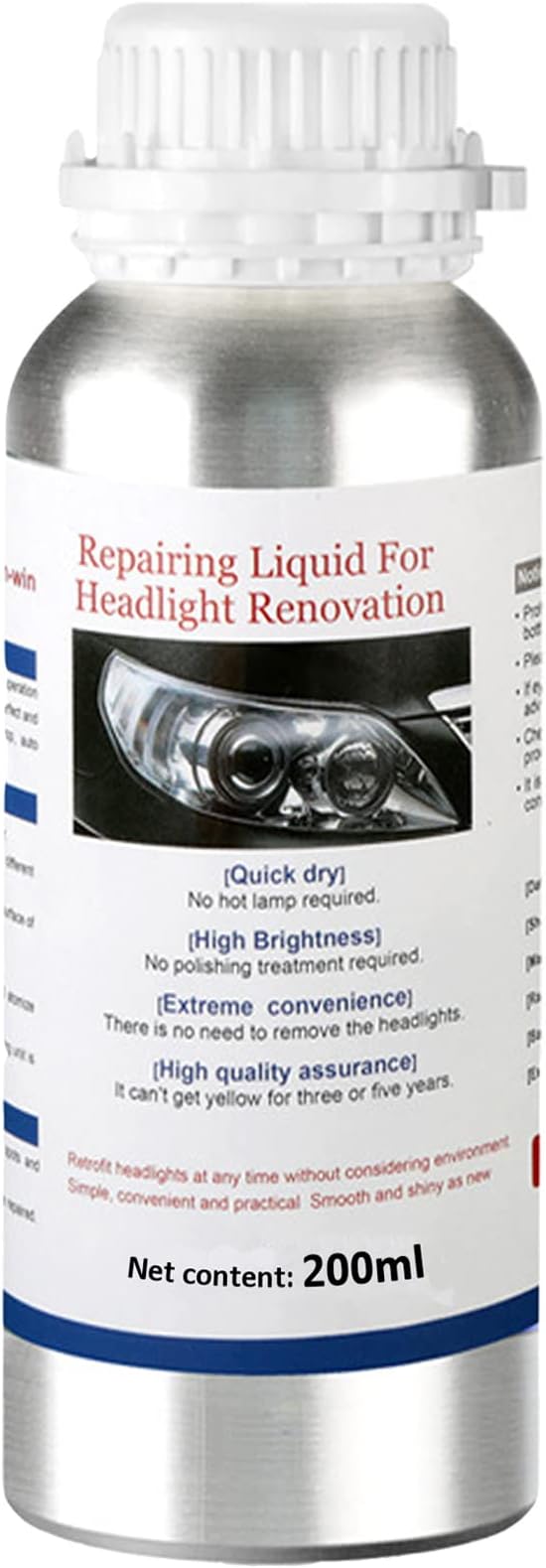 Pmbqifay 200ML Headlight Restoration Liquid, Car Headlight