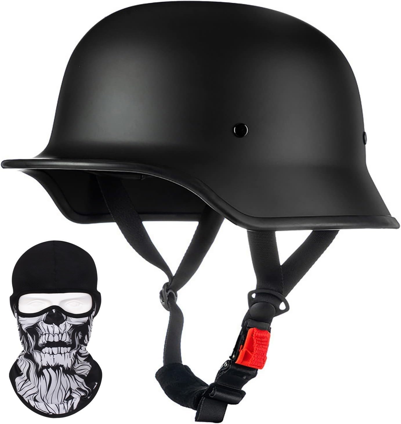 Retro-Halbhelm für Motorräder im Deutschen Stil, Retro-Halbschalenhelm mit DOT/ECE-Zulassung, Vintage-Offener Helm, Jet-Helm für Damen und Herren, Fahrrad, Cruiser, Chopper, Moped