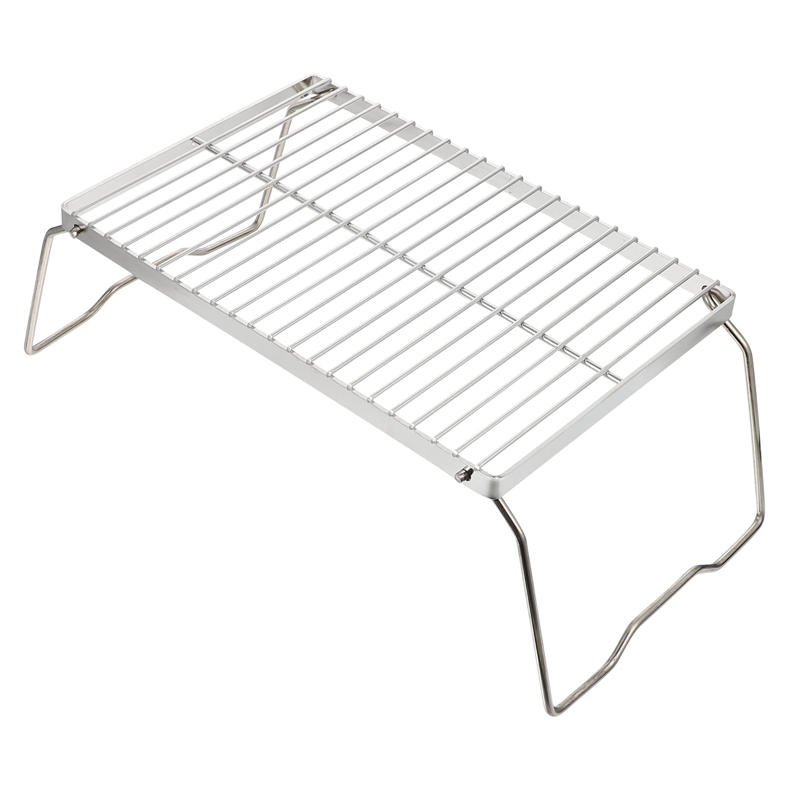 Mikikit Folding Grill Portable Bbq Campfire Grill Outdoor Barbecue Rack Space-saving Design