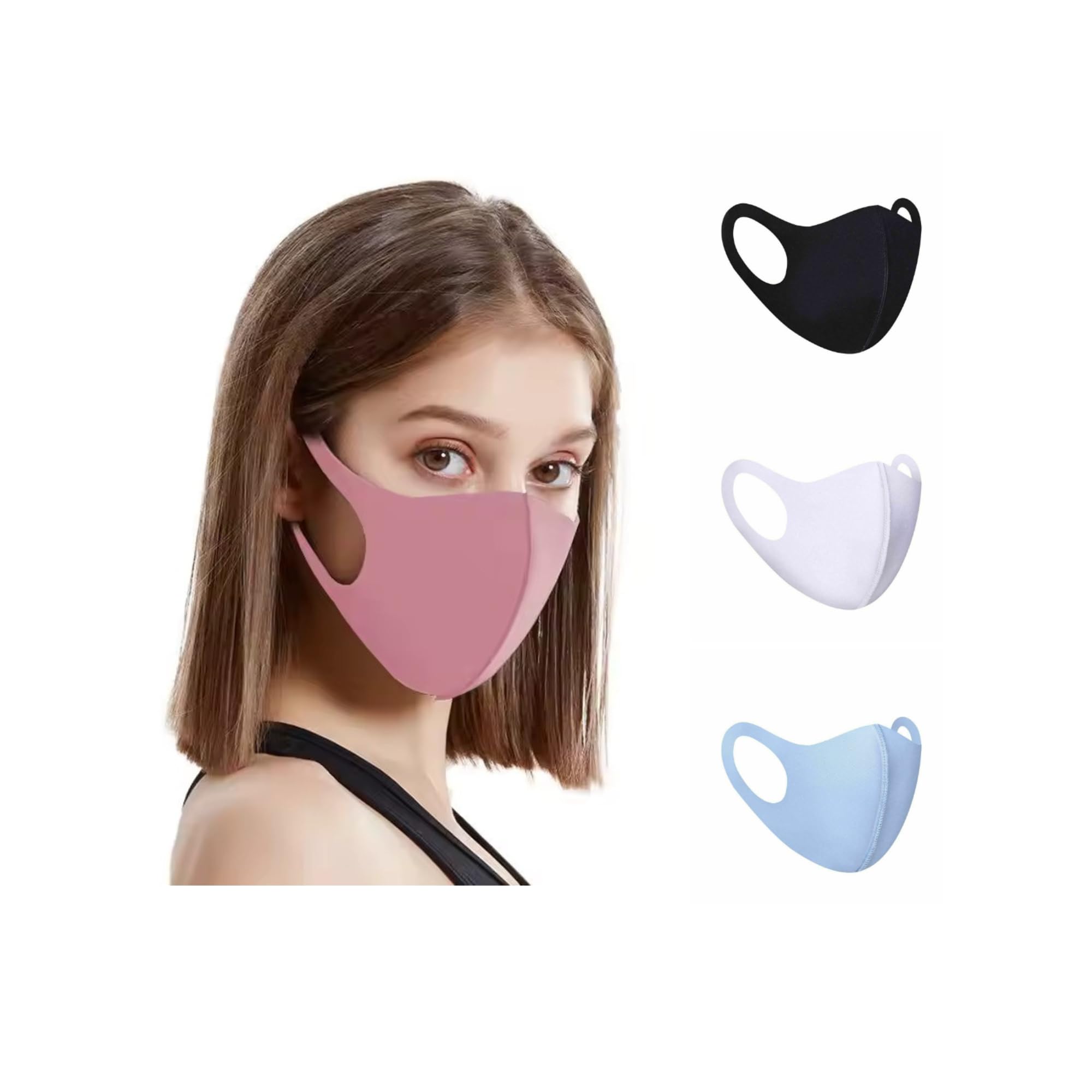 Multicolor Face Mask, Dust Mask, Sun UV Protection: Washable, Reusable, Breathable Multicolor Polyester Cotton Face Masks for Outdoor Activities, Unisex-image-9