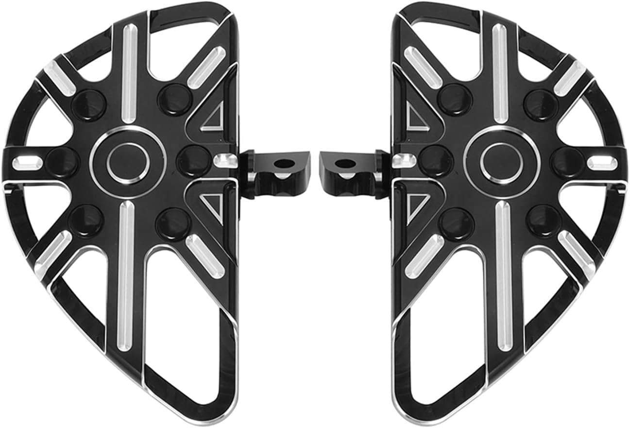 Motorcycle Floorboards CNC Mount Foot Pegs For Harley Touring Dyna Softail Electra Glide FLHT, Black