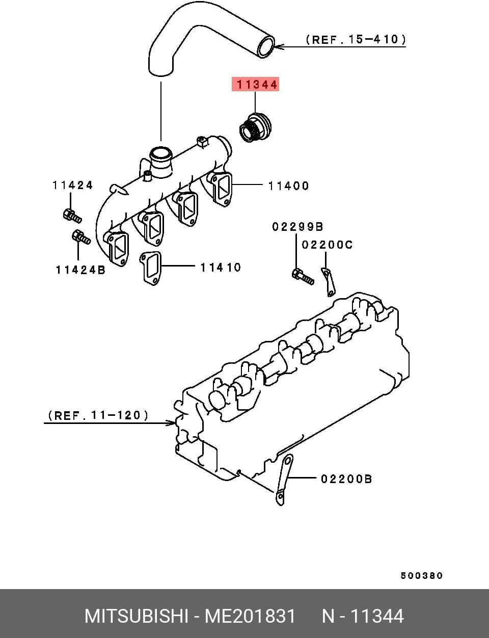 Genuine OEM For MITSUBISHI DELICA P#8W 94-07 Diesel Air Pipe Overboost Valve ME20-1831 ME201831
