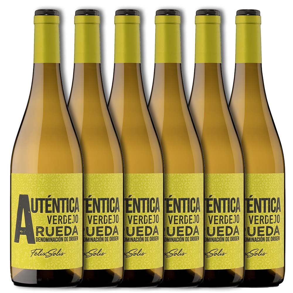 La Auténtica Verdejo Selección Blanco D.O. Rueda - Paquete de 6 x 750 ml - Total 4500 ml