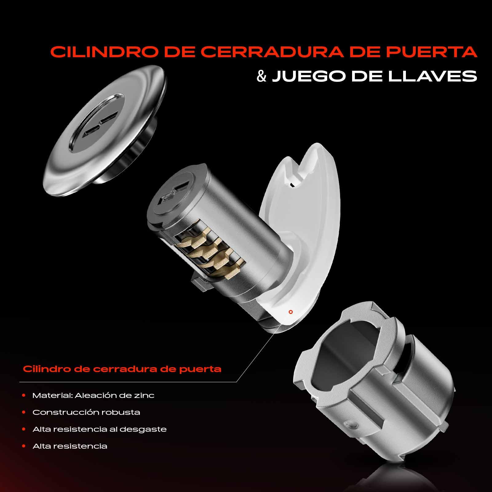 Frankberg Mecanismo de cierre Bloqueo Compatible con Tourneo Connect Transit Connect P65 P70 P80 Replace# 4425134,2T1AV22050AD