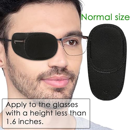 Miniatura 2 de Parches para ojos para adultos y niños, parche para ojos para lentes para tratar ojos perezosos, ambliopía, estrabismo para ojos izquierdos o Negro