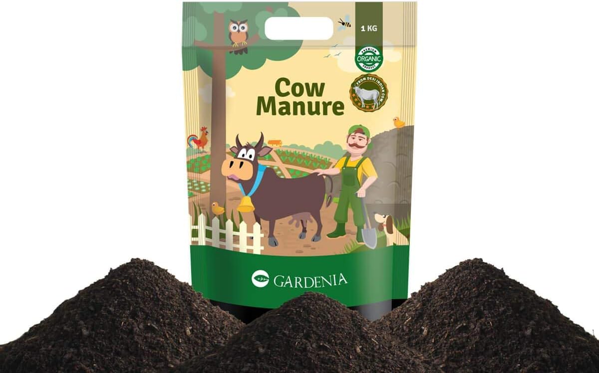 Ugaoo Cow Dung Manure Fertilizers for Plants & Home Gardening - 1 kg