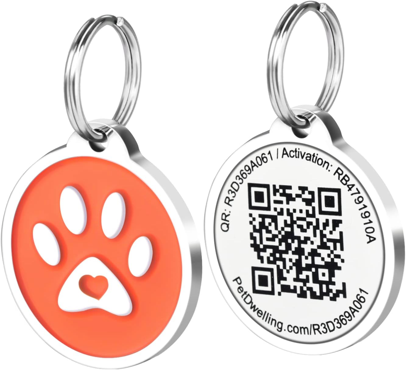 Pet Dwelling Premium QR Code Pet ID Tags - Dog Tags and Cat Tags, Connect to Online Pet Profile, Receive Instant Scanned Tag Location…