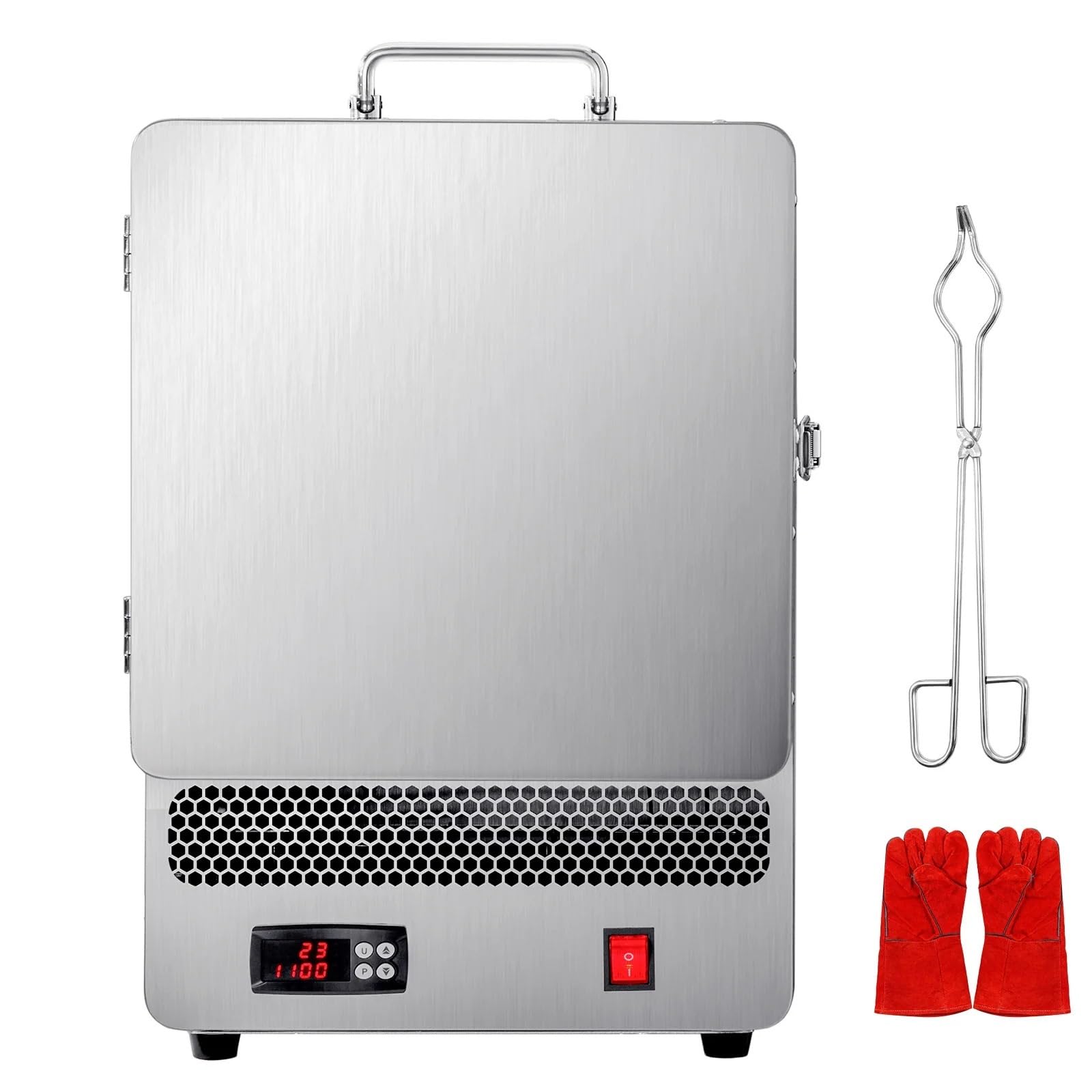 Forno di fusione elettrico da 1500 W, temperatura massima 2192 ℉, acciaio inossidabile, argilla metallica, tempra del metallo fai da te, smaltatura su ceramica