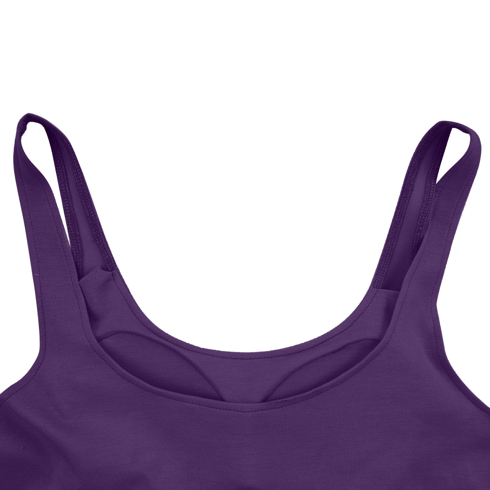 Camisola Tops para Mujer UK Soporte Levantamiento Algodón Sujetador Incorporado Cuello Cuadrado Chaleco Cami Correa Luz Agregar Acolchado Sin Mangas Tiras Yoga Ajuste Seco Moda Casual Gimnasio