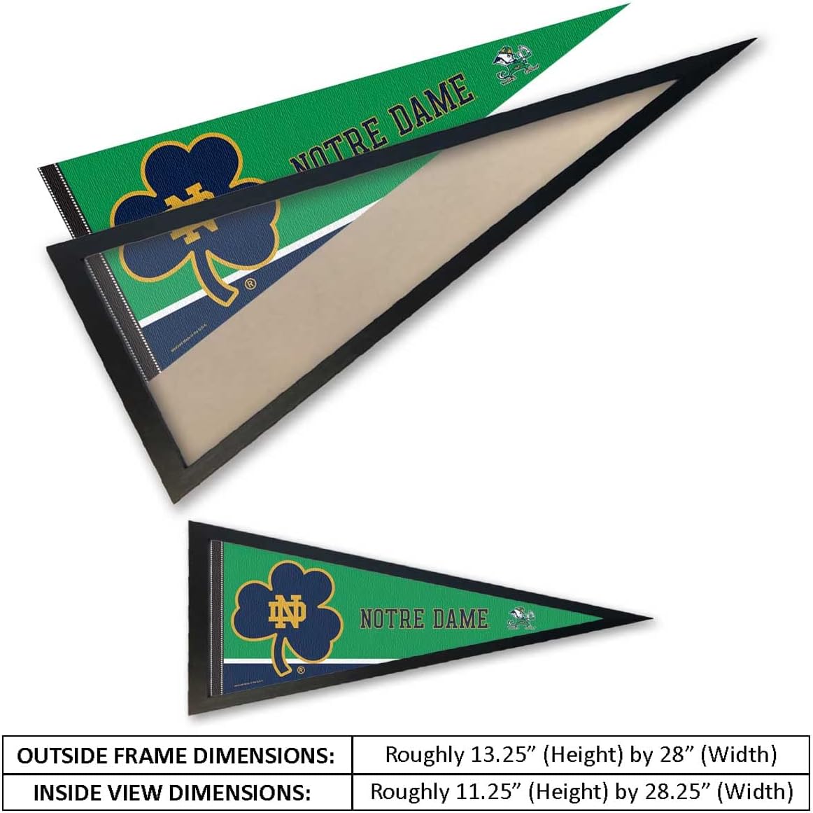 College Flags & Banners Co. Irish Pennant and Wood Pennant Frame