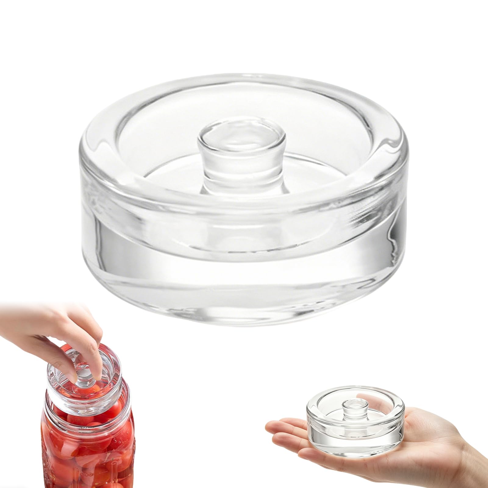 Fermentiergewichte aus Glas Ø 7 cm Fermentationsglas Fermentieren Starter Set Glasgewichte zum Fermentieren für Fermentierung von Sauerkraut Kimchi & Gemüse Glasgewichte zum Fermentieren (A) Küche, Haushalt & Wohnen