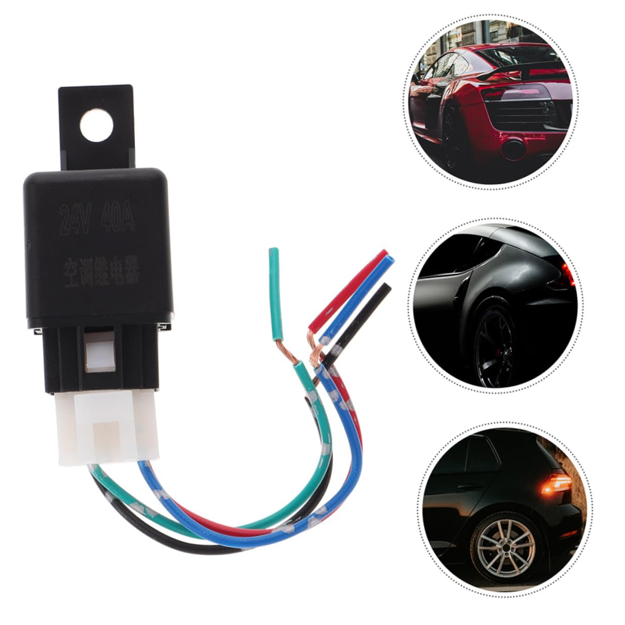 2pcs 4-pin Automotive Air Conditioner Relay for Car Air Conditioning System, Abs Material with Stable Current Transmission and Easy Installation, for Vehicle Use Random Color