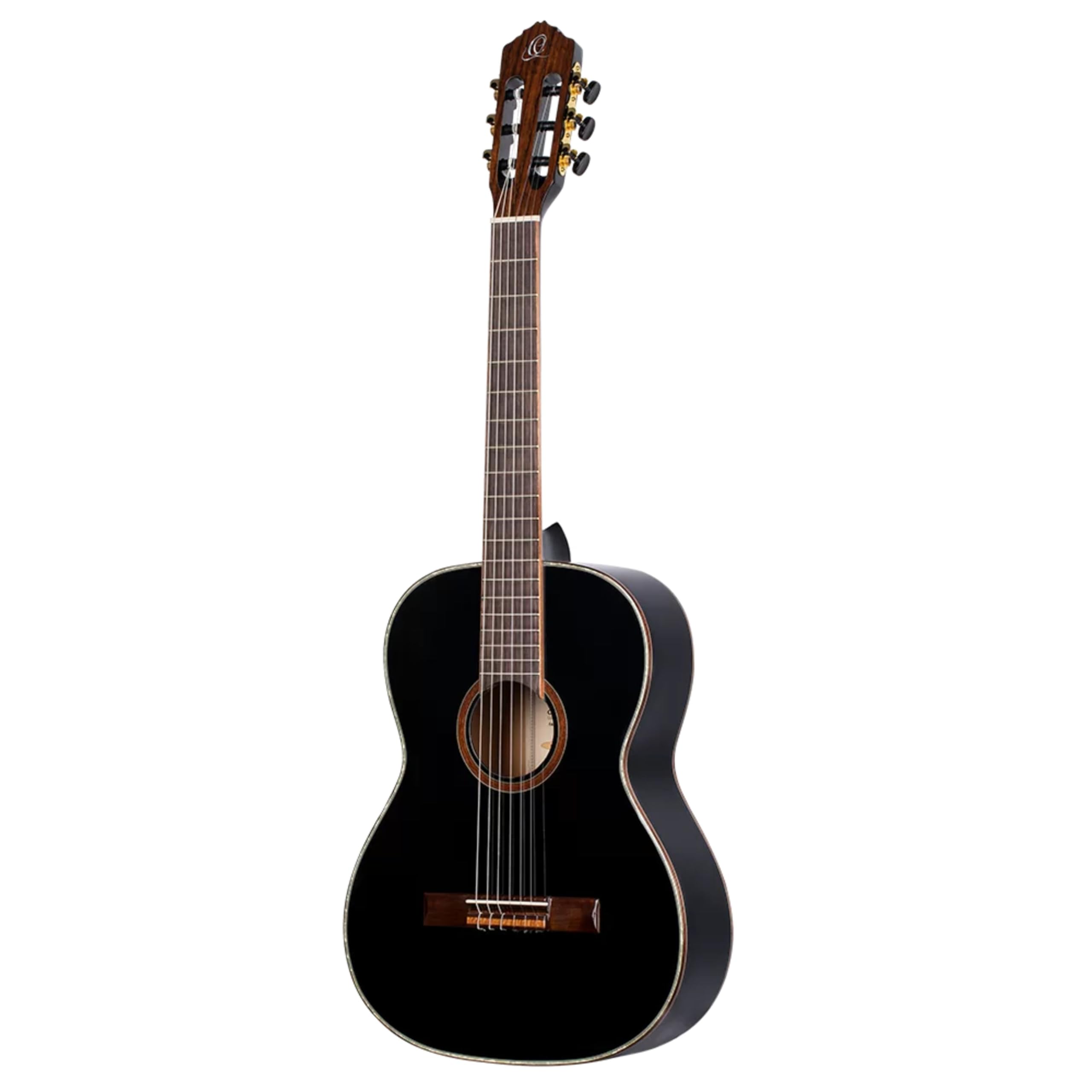 Ortega Guitars Chitarra Concerto Nera Misura 7/8 - Serie Family - include Gig Bag - mogano/top in abete (R221BK-7/8)