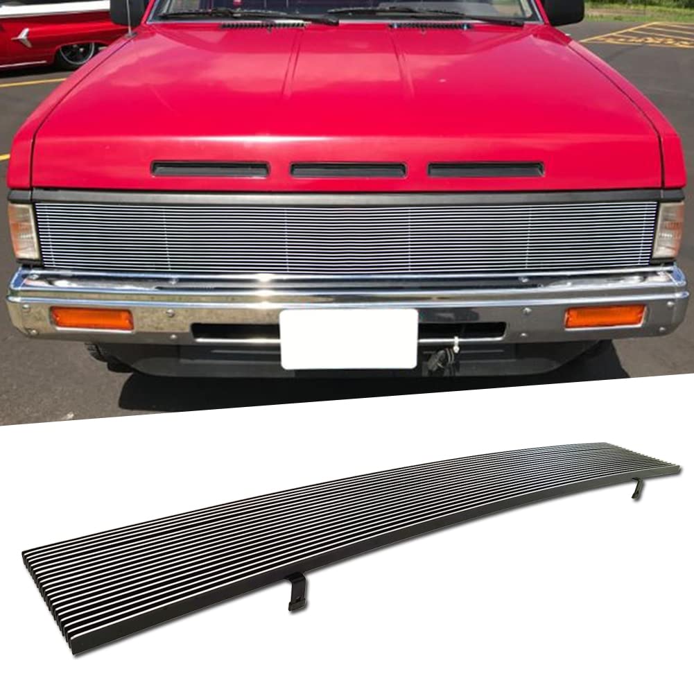 Front Chrome Grille Billet Grille Insert Fits 1986 87 88 89 90 91 92 93 94 95 96 1997 Nissan Pickup Phantom Main Upper Grille