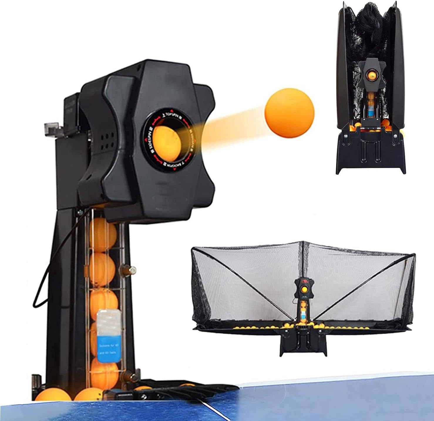 Oiyeknrd Professional Table Tennis Automatic Ball Collection/Serve Machine,Automatic Ping Pong Robot Ball Machine,Table Tennis Robot With Net