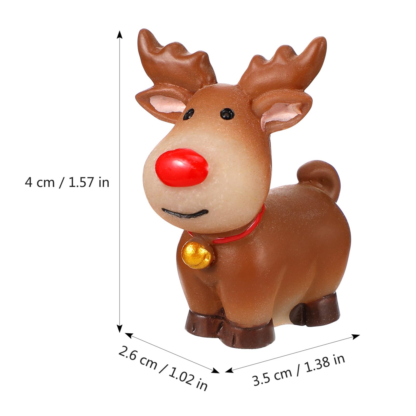 Cabilock 5piezas Adornos De Trineo De Alces De Resina Mini Adornos De Ciervo para Escritorio Decoración Navideña para Dormitorio y Sala De Estar para Fiesta Navideña