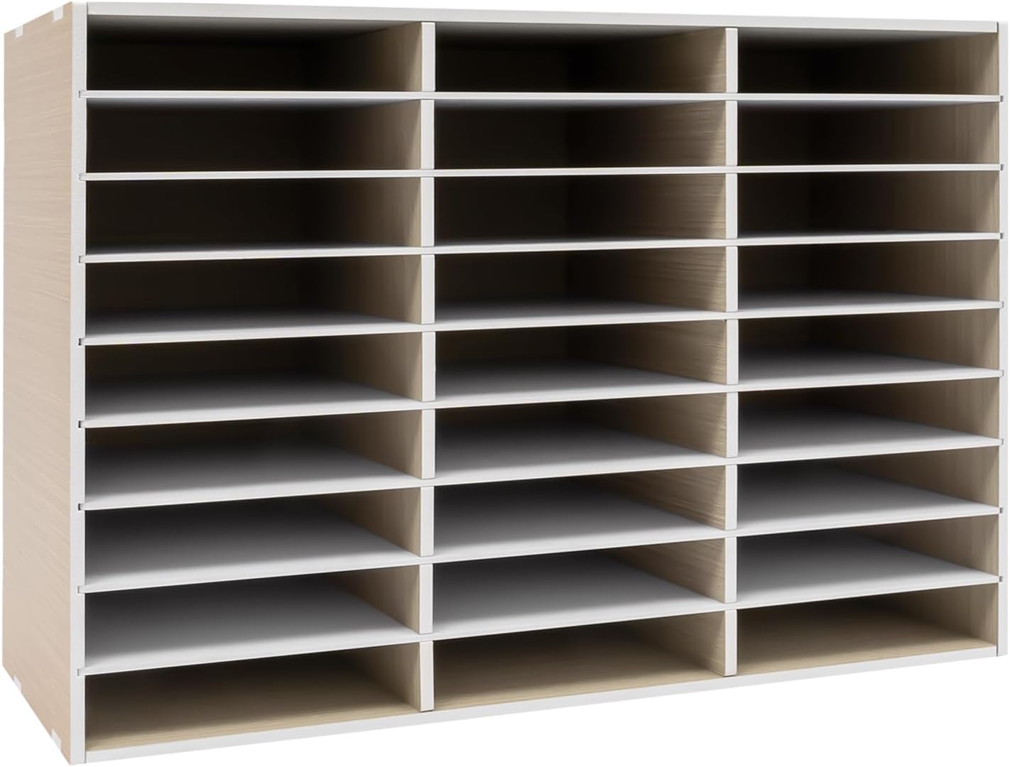 Literature Organizer s 27 Compartments Mailbox with Adjustable Shelves+ Paper Storage Cabinet for Home Classroom Mailrooms Organization 32 * 12 * 22in