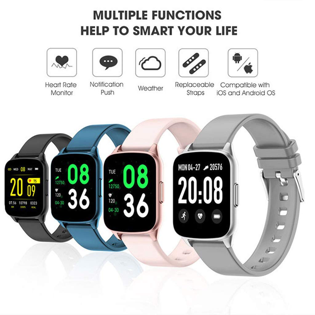 Monitor De Actividad Smart Fitness Monitor De Ritmo Cardíaco, Pulsera Deportiva Impermeable Podómetro De Calorías Rastreador De Sueño, para Hombres Mujeres Niños Android iOS