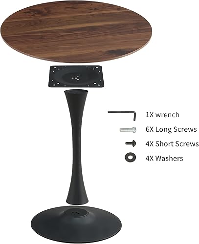 Miniatura 4 de Mesa redonda de tulipanes de 32 pulgadas, mesa de comedor para 2-4 personas, mesa de comedor con base de metal, mesa auxiliar moderna, mesa de