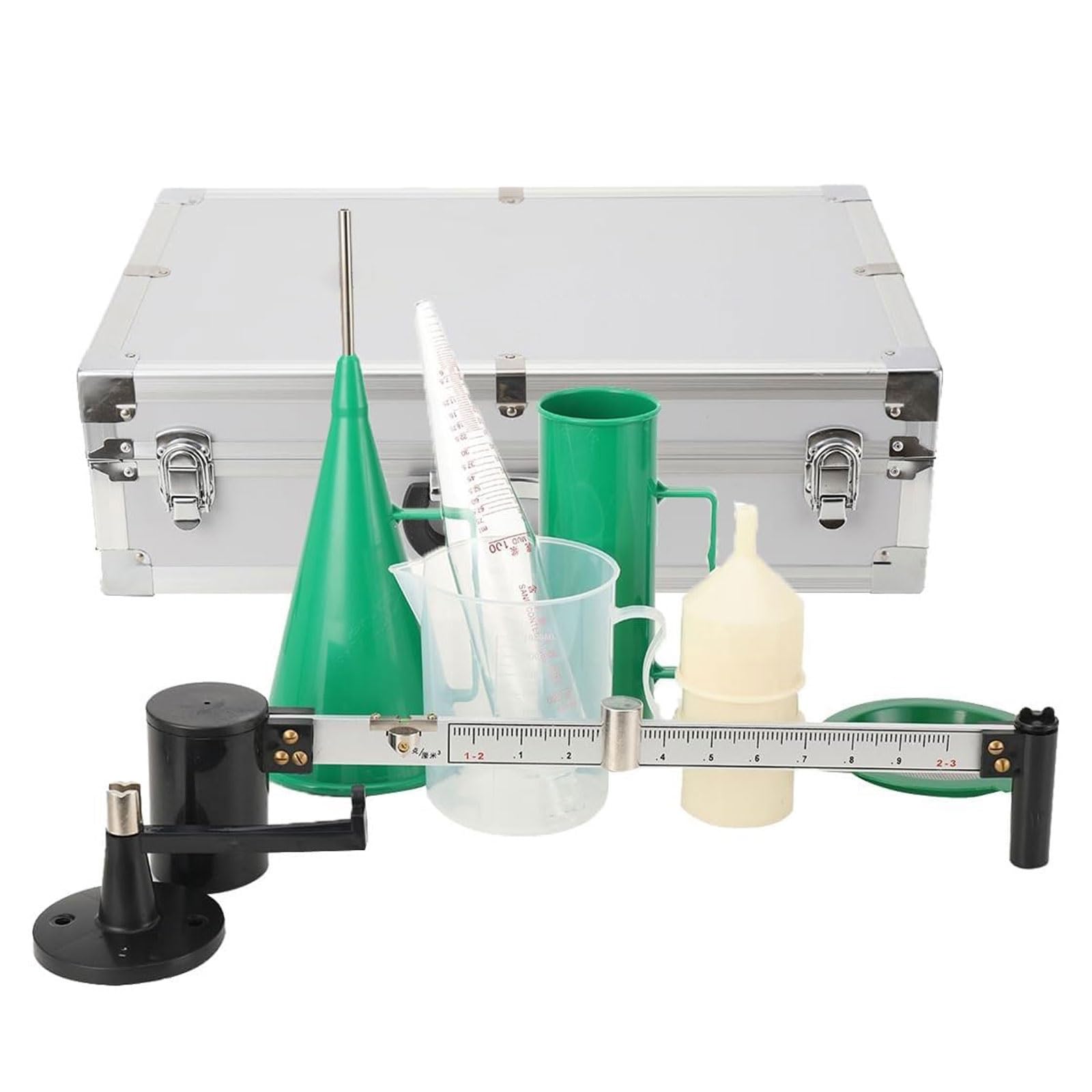 YXFAZPP Mud Hydrometer Mud Tester,Mud Viscometer,Sand Content Meter,Slurry Test Kit with Aluminum Box,Measuring Accuracy 0.01g/cm3Precise Rheometer