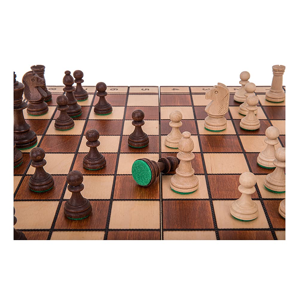 SQUARE - Scacchi in legno - JUPITER - 40 x 40 cm - Scacchiera & Pezzi degli scacchi appesantiti! - Stuanton 4
