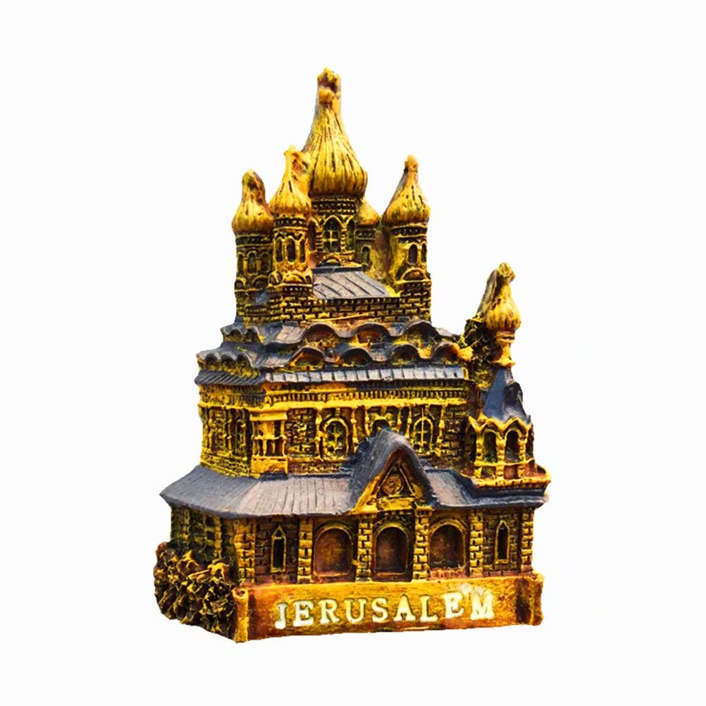 Magnete Frigo 3D Gerusalemme Israele: Souvenir Artigianale In Resina 6x7,4 Cm - Decorazione Da Viaggio