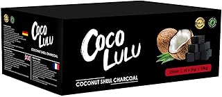Coconut Charcoal BBQ Accessories Hookah Coals - Natural Coconut Charcoal Incense Hookah Shisha Narguile Coal 10kg - 720 PCS Charcoal Briquettes 25mm Cubes