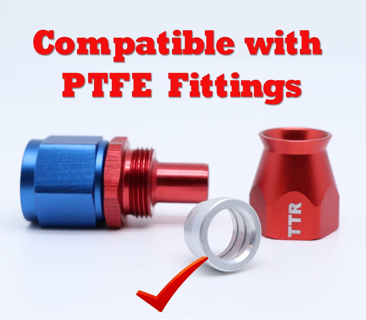 TT Racing AN6 AN-6 6 AN Red Nylon PTFE Ethanol E85 Fuel Hose Oil Gas Line Price fo 15FT REPTFEAN6-015 New