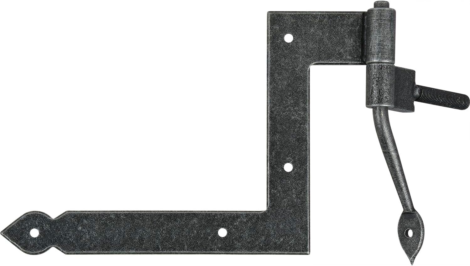 0235.151.00.0.01 Window Handle, visibly Screwed on Rosette, galvanised Iron, Black, 121 mm, Silver