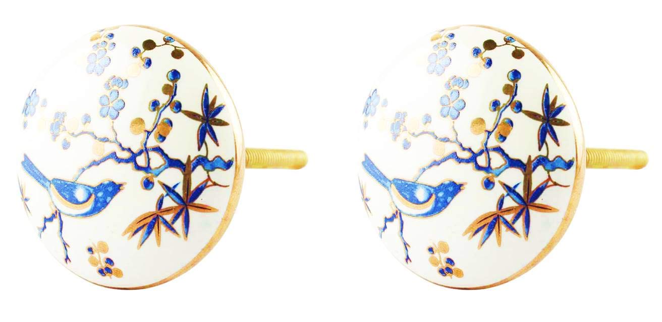 The Himalaya Craft Knobs for Drawers - Vintage Assorted Ceramic Drawer Handle for Kitchen Cabinets Home Interior Décor Furniture Hardware (2, Blue Bird) Pack of 2 (B08XPCWHGL) Amazon Price History, Amazon Price Tracker