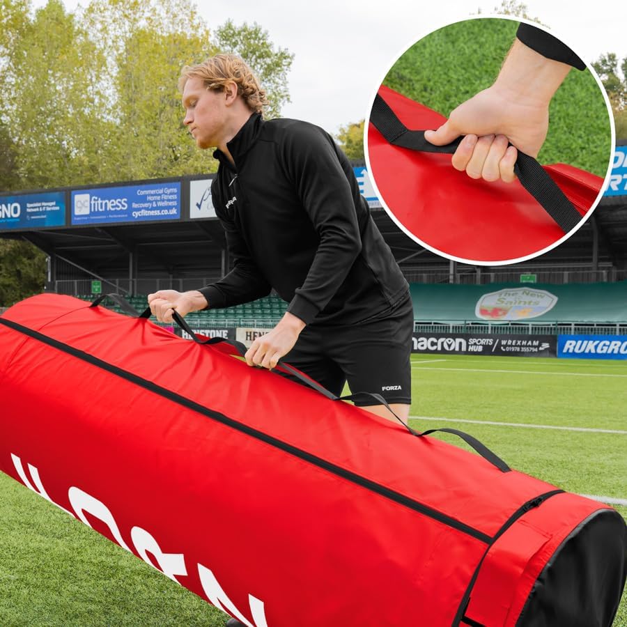 FORZA 3D Foam Mannequin | Full-Size Soccer Training Dummy with Foam Interior – Ideal for Goalkeeper Drills, Set-Pieces & Club Football Training (Yellow/Red/Blue)