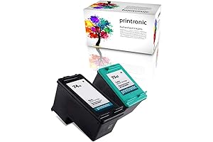 Remanufactured HP 74XL 75XL Ink Cartridge Replacement (2-Pack: Black and Color) for...
