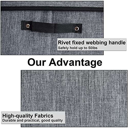 Homyfort China Storage Containers With Lid And Handles, Dinnerware Storage Box For Dishes With 12 Felt Dividers, Hold 24 Plates,10 X 10, Set Of 2, Grey #TOP7