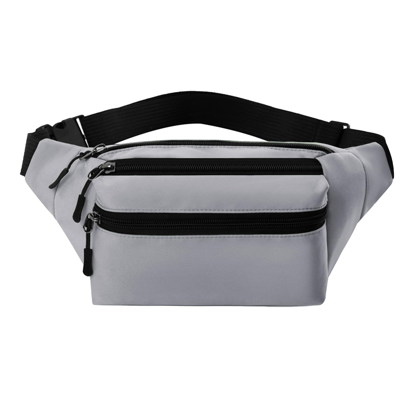 Bum Bag for Men Women Waterproof Waist Pack with Adjustable Belt 3 Zipper Pockets Lightweight Water-Resistant Fanny Pack for Travel Sports Running Hiking — view 12