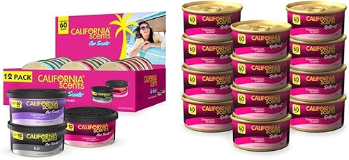 California Scents, ambientador de latas y neutralizador de olores, juego de 12 y ambientador de latas y neutralizador de olores por California