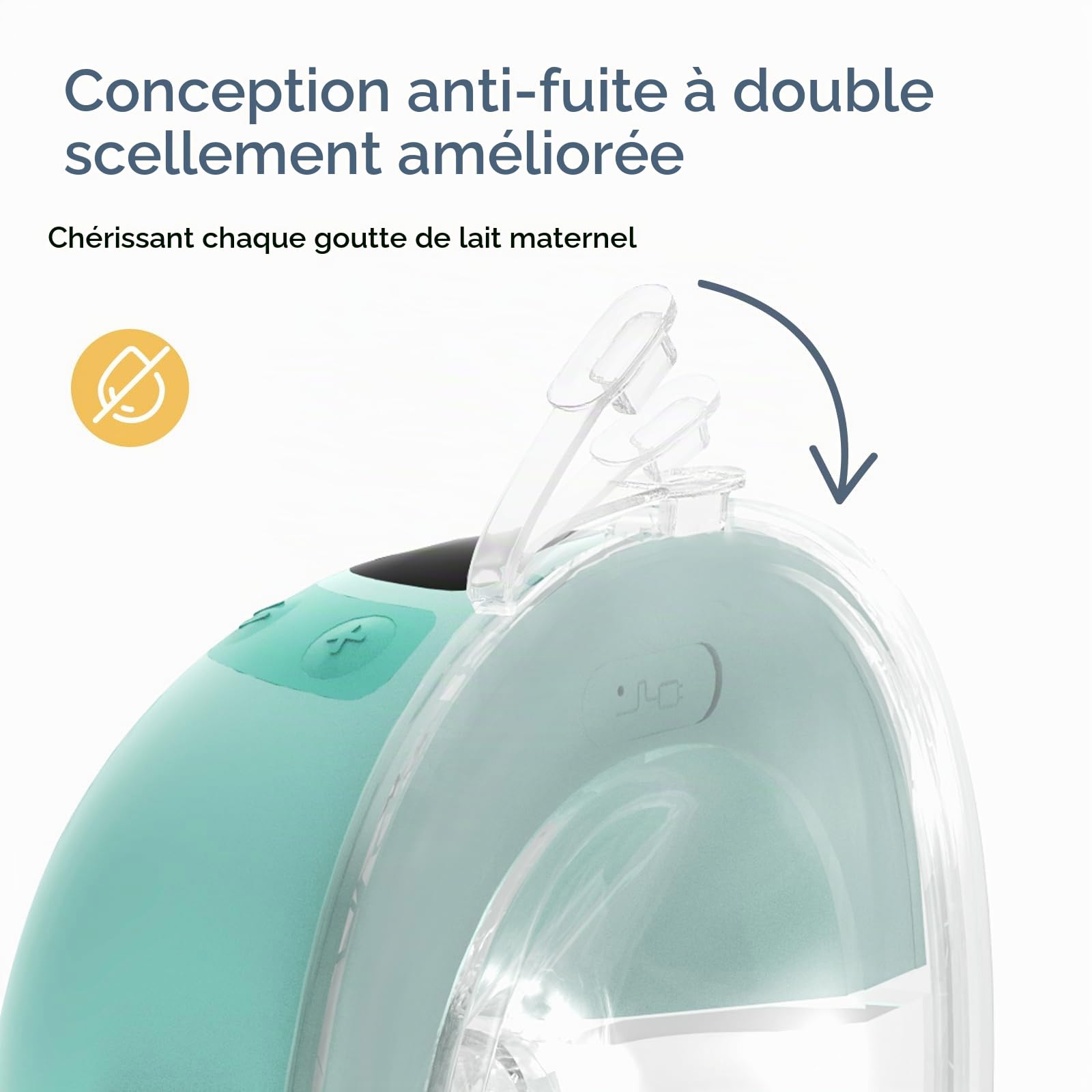 MomMed S33 Tire-lait électrique portable - Double tire-lait électrique mains libres avec 4 modes, 9 niveaux d'aspiration, veilleuse, portable, silencieux et rechargeable, inserts de bride de 17/19/21