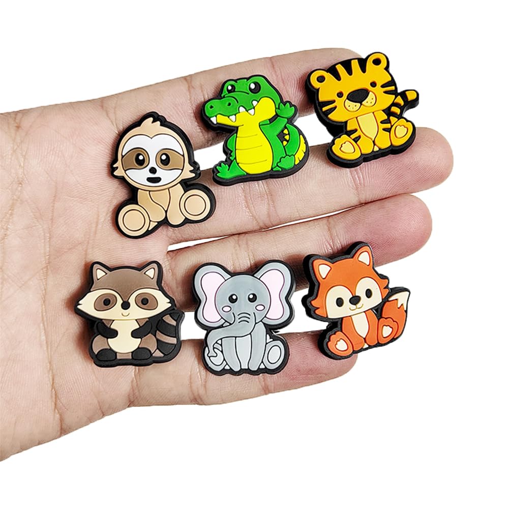 Animal Encantos del Zapato 30PCS Cute Cartoon Zapato Decoración Croc Charms para Niñas Mujeres Niños Adultos, Regalo para Fiesta de Cumpleaños