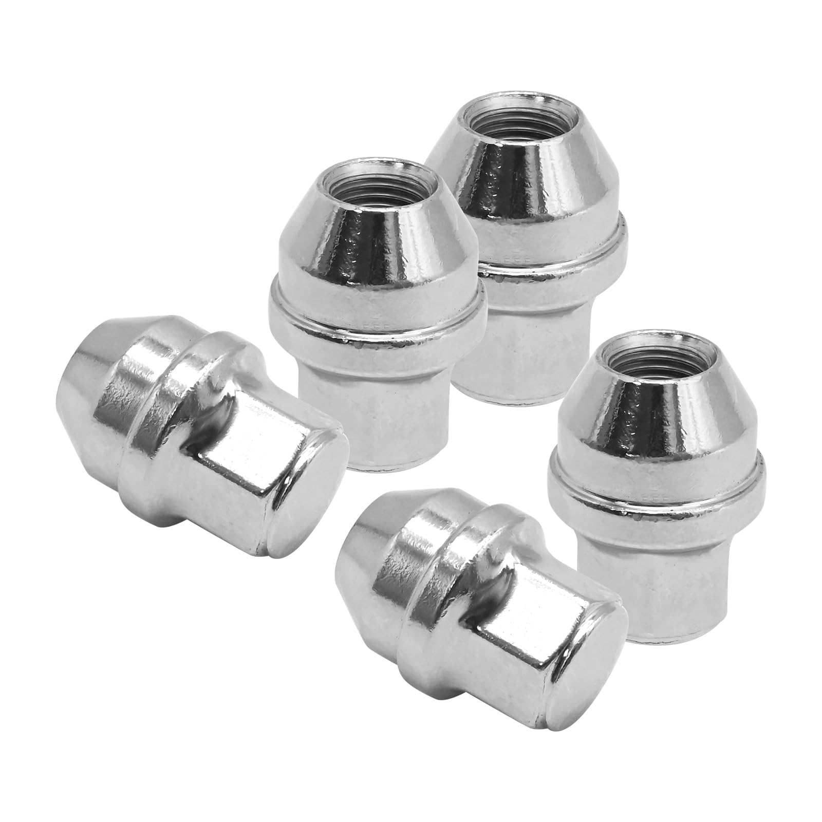 Set di 5 dadi per ruote M14 x 1,5 mm ACPA1012KXA con tappo in acciaio inox di ricambio per Ford Transit Mk8 Transit Tourneo Custom Replace 5196786