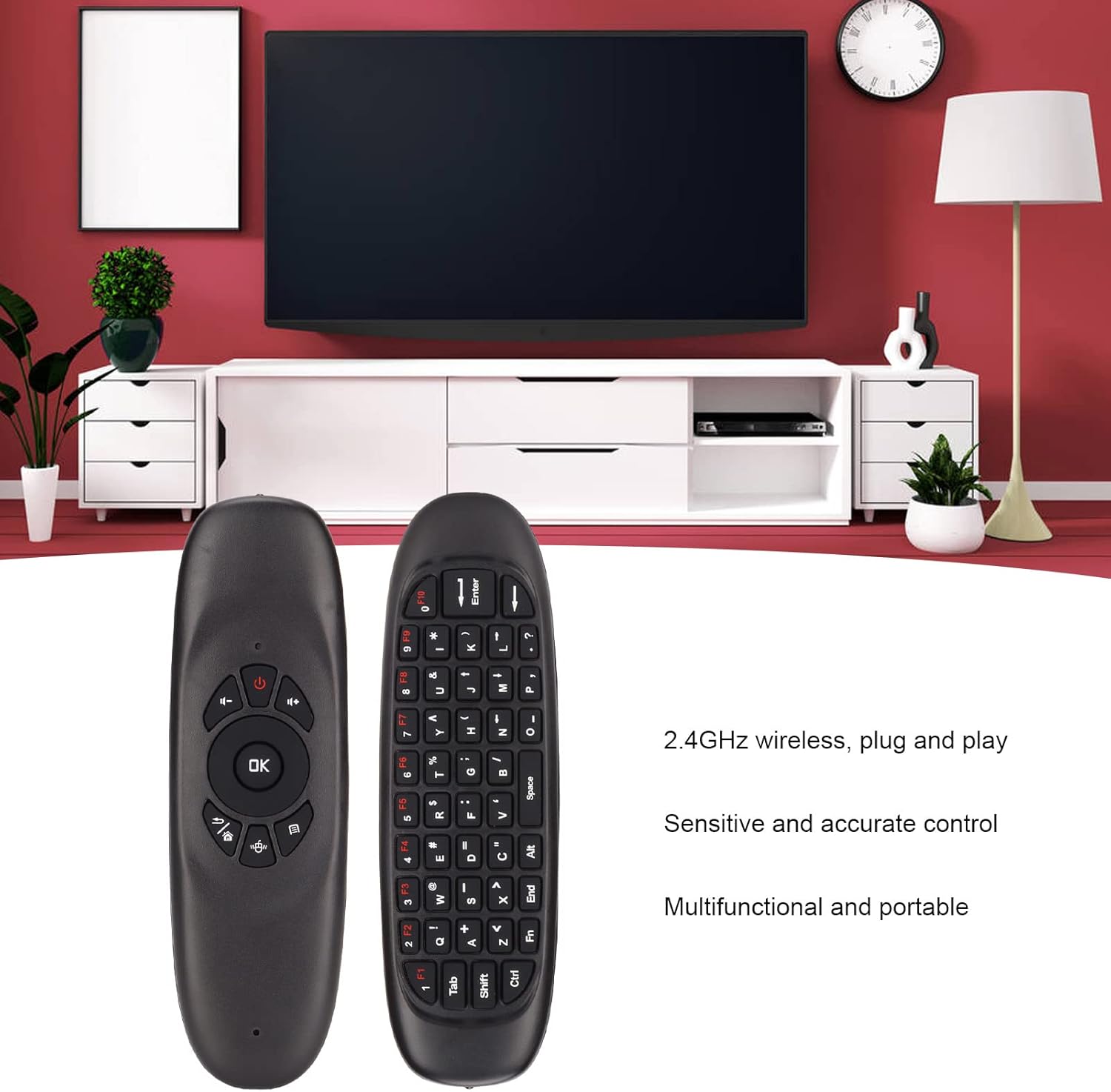 Jectse Air Mouse with USB receiver and charging cable