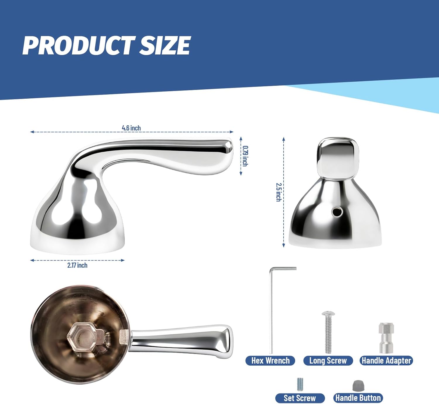Shower Handle Replacement Compatible with Delta RP74148 and Foundation Series, Fits RP70538 Pressure Balance Valve, Single-Handle Tub/Shower Faucet Repair Kit