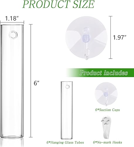 Miniatura 2 de Estaciones de propagación de ventana de pared, 6 macetas colgantes de pared, contenedor de terrario de vidrio, estación de propagación de plantas,