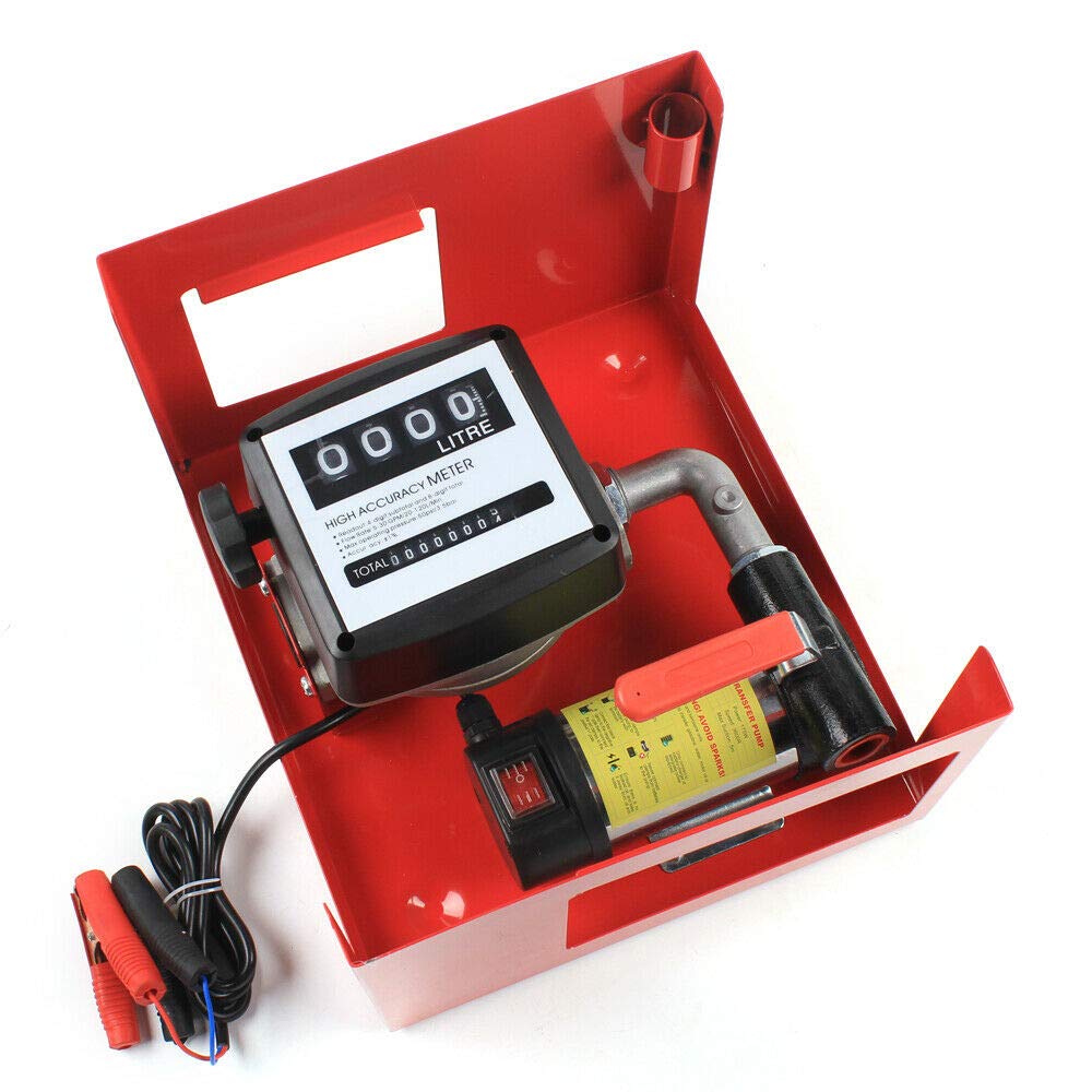 Pompa diesel, pompa elettrica per olio combustibile, 12 V, pompa autoadescante, con tubo in PVC, 50 l/min, per olio combustibile e diesel