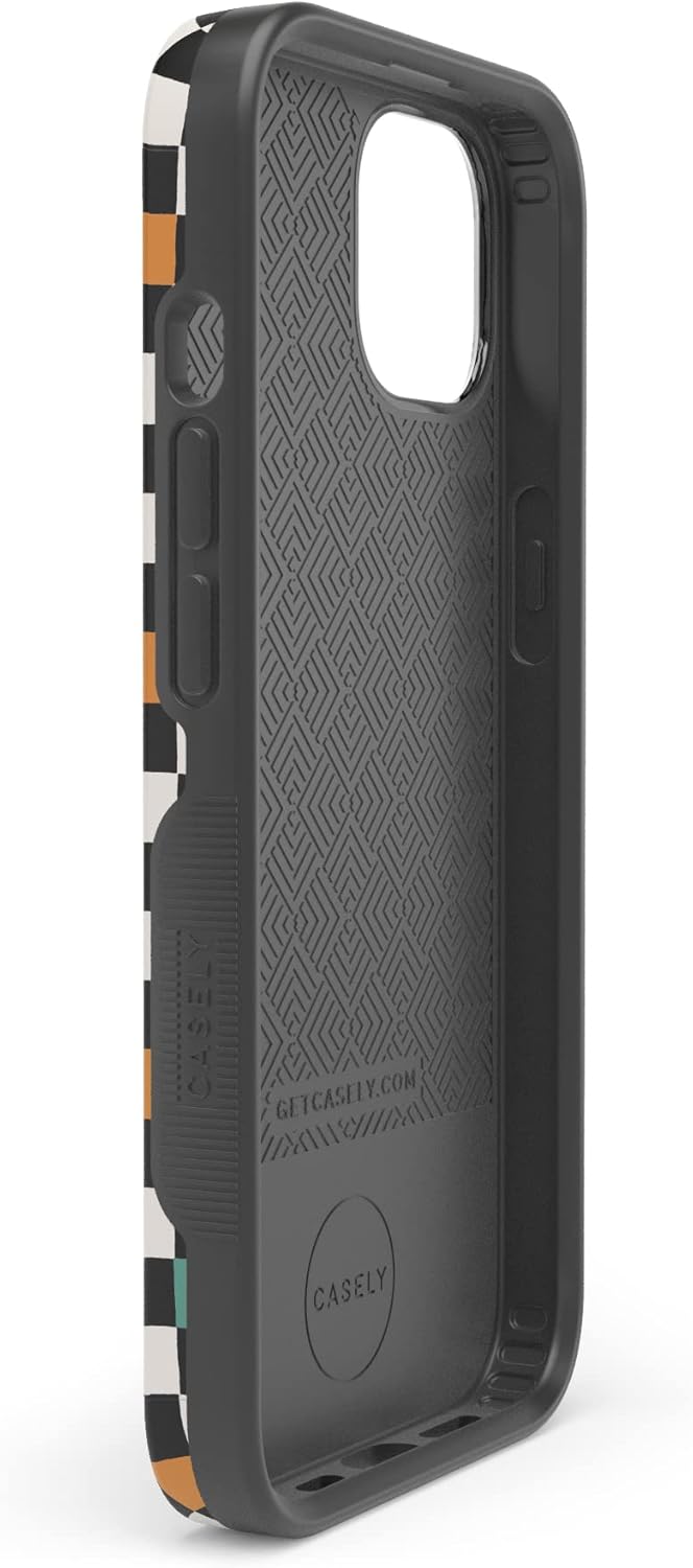 Casely iPhone 13 Case | Old Skool | Retro Checkerboard | Bold Protective Design | Compatible with MagSafe