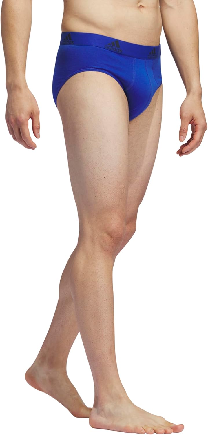 adidas mens Performance Stretch Cotton Brief Underwear (3-pack) Designed for Active Comfort and All Day Wear. - Image 5