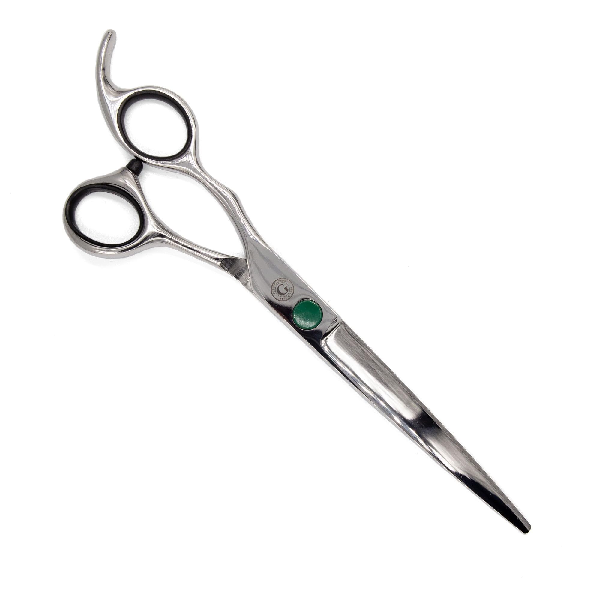 Groomers Simply G 7" Left-Handed Straight Professional Dog Grooming Scissors - Heavy Duty Stainless Steel