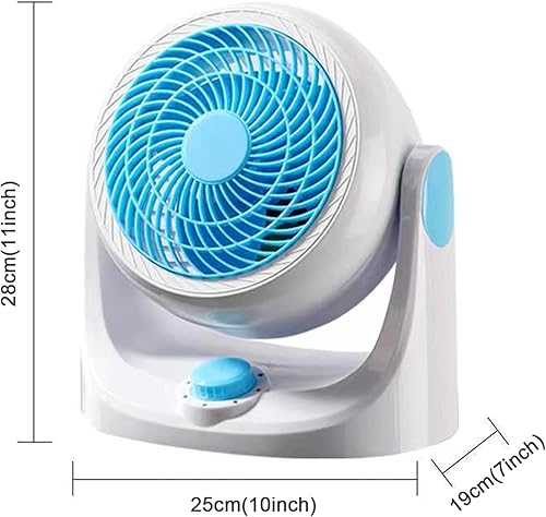 Miniatura 7 de JUBANGLIAN Ventilador de circulación de aire pequeño portátil de 6 pulgadas, 3 velocidades, silencioso turbo, enfriador de aire fuerte con cable de