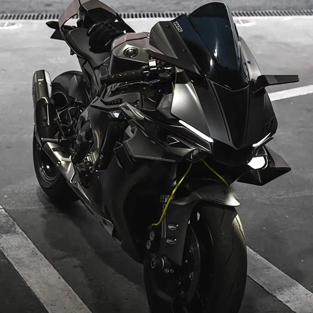 Wingletów Motocyklowych Włókna Boczne Owiewki Wing Do YZF R3 2015-2024 motocykl puszczania samolotów R1M Winglet KIT(Glossy black)